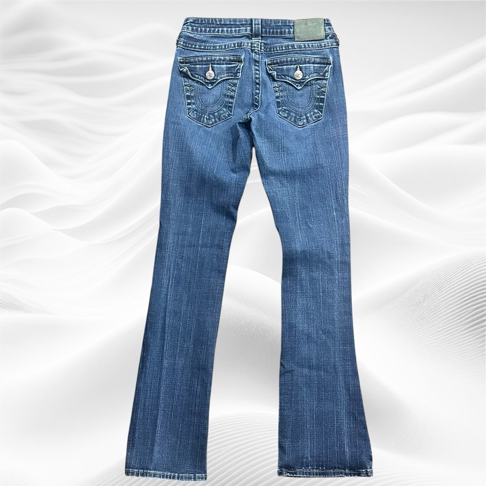 True Religion Jeans Women's 27X33 Becky Bootcut Button Flap Pocket Low Rise USA